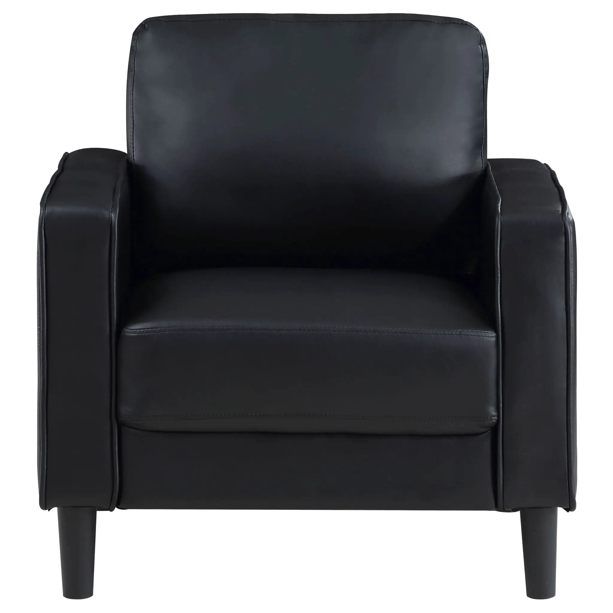 Ruth Upholstered Track Arm Accent Chair Black by Unique Piece Furniture