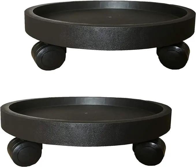 2 Pack of 12.6 Inch Heavy Duty Plant Caddy with Wheels,Rolling Plant Stand Pot Trolley,Wheeled Planter Saucer Tray,Potted Flower Mover Dolly with Casters Round Coaster for Indoor Outdoor by GreenHaven Gardens