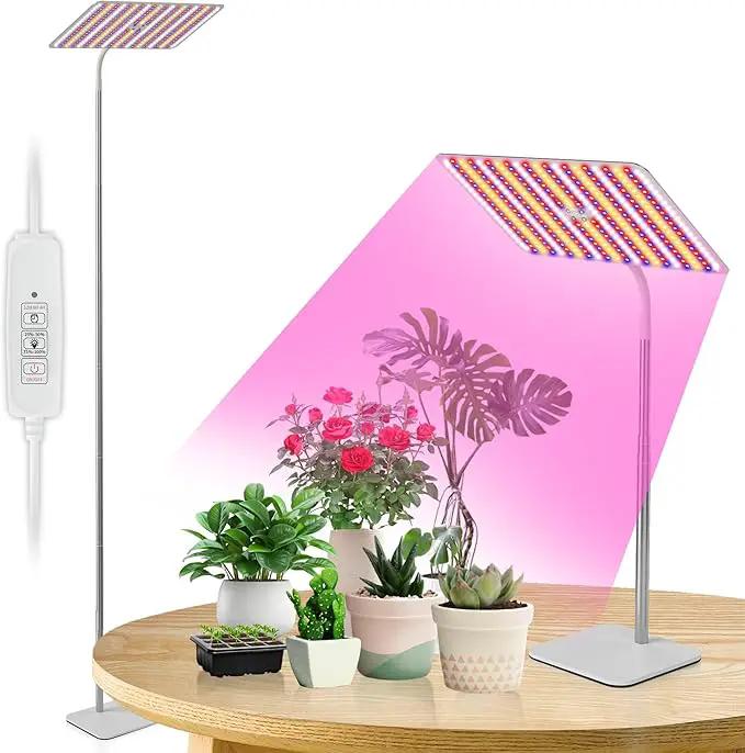 BESTVA 48W Grow Lights for Indoor Plants with Stand, Full Spectrum LED Plant Light for Indoor Plants,12-59 Inches Height Adjustable Growing Lamp with Auto On/Off Timer 4H/8H/12H, 4 Dimmable Brightness by GreenHaven Gardens