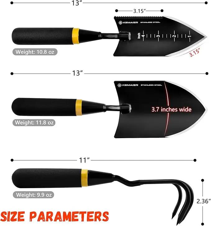 7 - Piece Gardening Tools Set, Stainless Steel Gardening Tools, Heavy - duty Hand Gardening Tools with a Toolbox, Suitable for Gardening Planting and Weeding, Gardening Gifts for Women and Men by GreenHaven Gardens