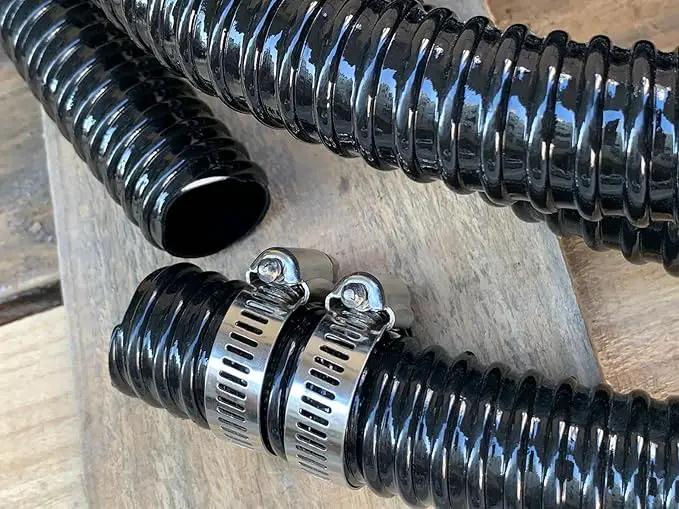 Pond Tubing 1 1/4 Inch Id Flexible Plastic Corrugated Water Sump Pump Drain Hose10Ft,Black by GreenHaven Gardens