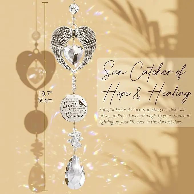 Sympathy Gifts for Loss of Loved One Mom Dad Daughter Son, Unique Memorial Gifts Crystal Suncatcher Bereavement Gift Idea - Grief Condolence Sorry for Your Loss Funeral, Miscarriage Gifts for Mothers by GreenHaven Gardens