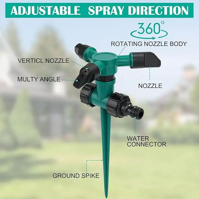 2 Pack Sprinklers for Yard, 360Rotating Lawn Sprinkler, Sprinklers for Yard Large Area, Lawn Sprinklers, Powerful and Even Watering for Lawns, Gardens and Kids by GreenHaven Gardens