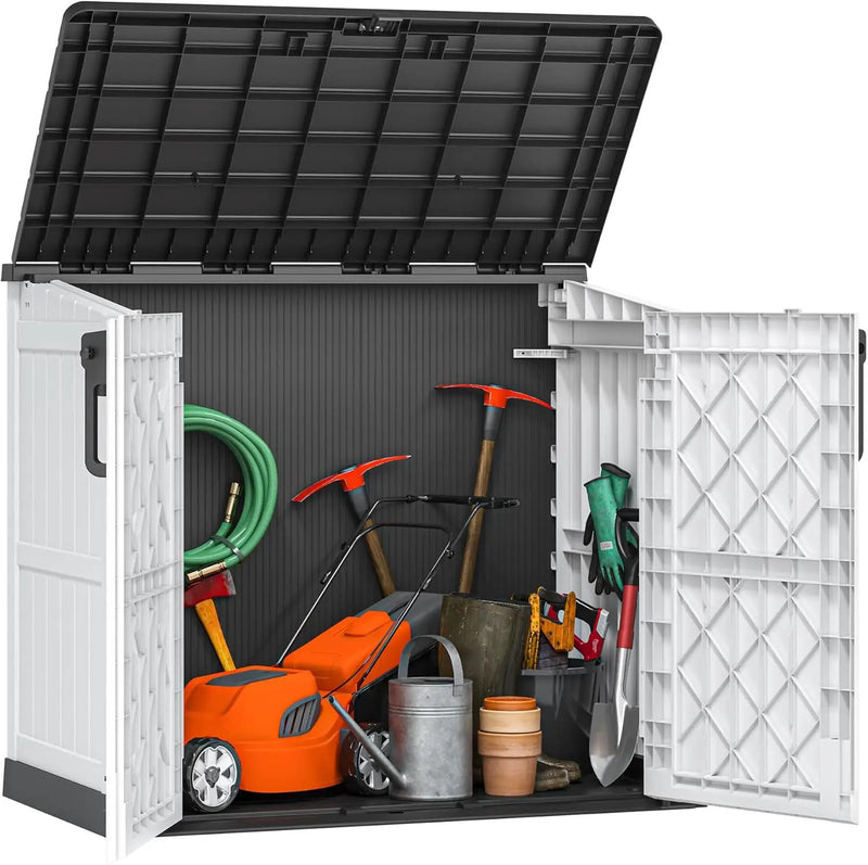 NUNU LAB Outdoor Storage Cabinet 36 Cu.Ft Garden Storage Shed Waterproof Lockable for Garden Hoses, Generator, and Lawn Mower by GreenHaven Gardens