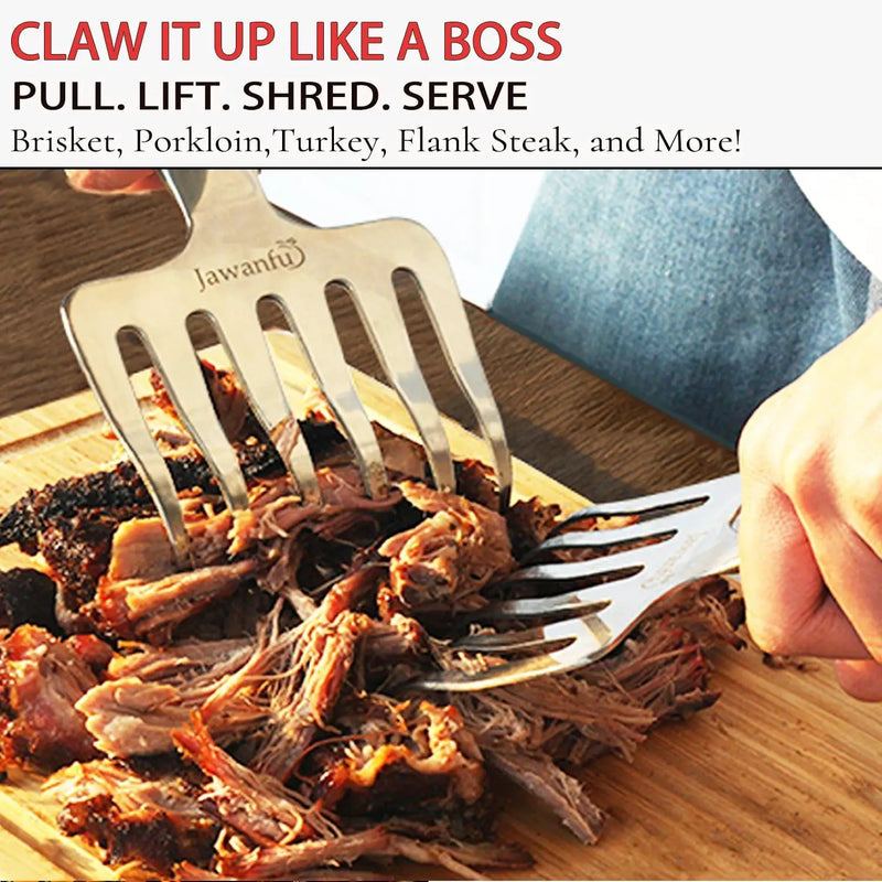 Meat Shredder Claws, 18/8 Stainless Steel Pulled Pork Tools for Shredding Meat, Effortlessly BBQ Tools For Handling, Shredding, Pulling Meat, Smoker Grilling Gifts, Pack of 2 by GreenHaven Gardens