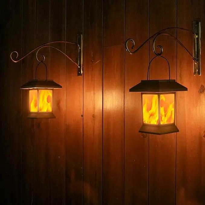 Solar Pathway Lights Outdoor with Flickering Flame, IP65 Waterproof, 6PK Solar Flame Lights with Hook, Upgraded 1000mAH Battery, Up to 12Hrs, Auto On/Off, Decor for Garden, Walkway by GreenHaven Gardens
