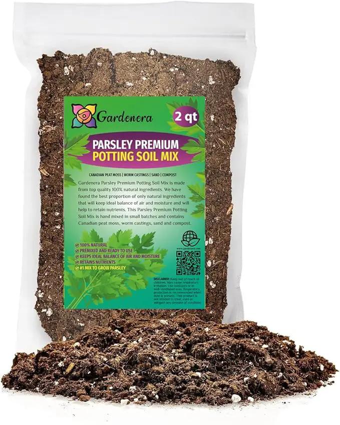 Parsley Plant Potting Mix - Unlock Fresh Growth and Robust Culinary Flavors with Our High-Performance Formula - 20 Quart by GreenHaven Gardens