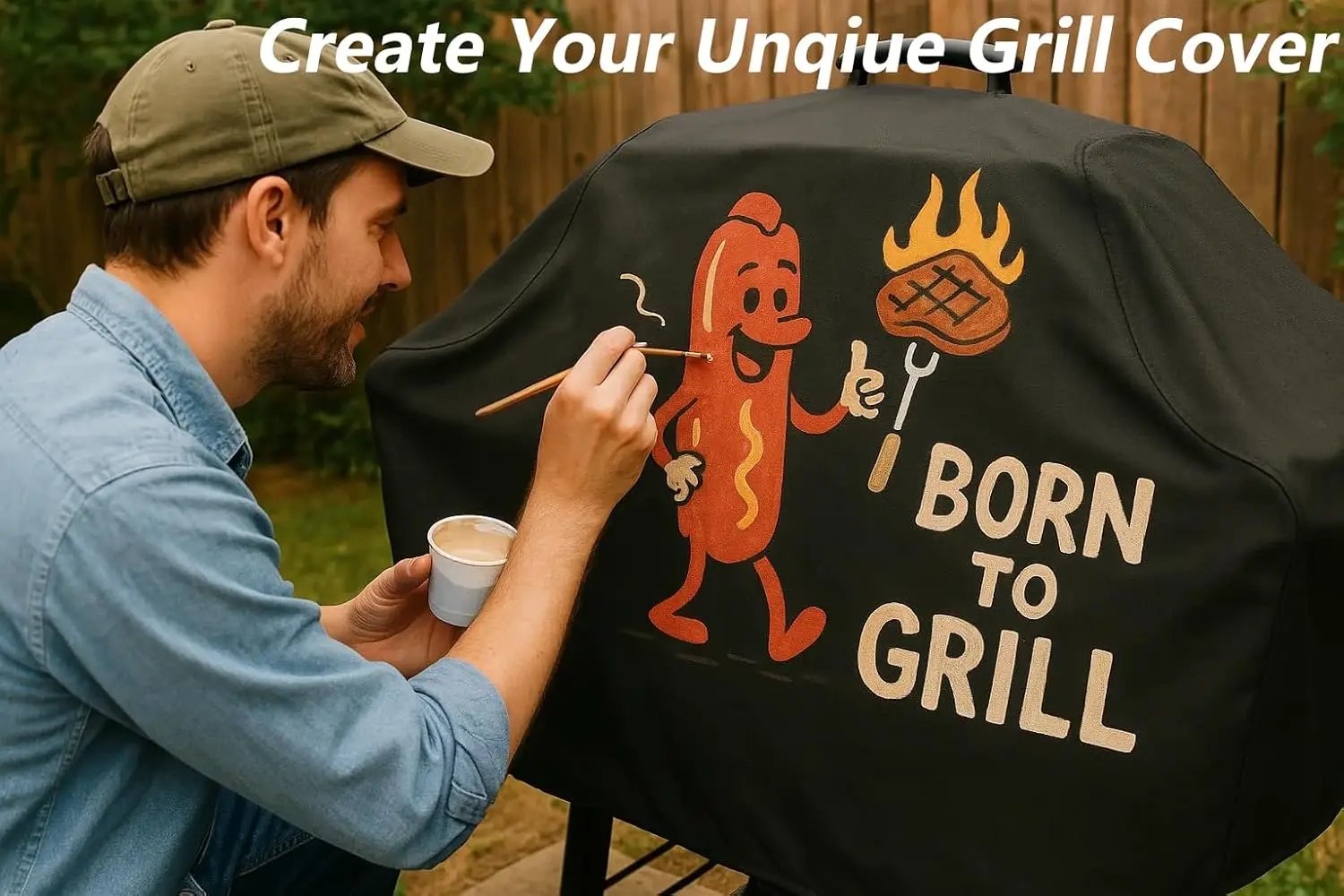 BBQ Grill Cover for Outdoor Grill,58 Inch,Black–Upgraded Lightweight Material,Waterproof,Weather Resistant,UV & Fade Resistant with Adjustable Straps–Gas Grill Cover for Weber,Genesis,Charbroil,etc by GreenHaven Gardens