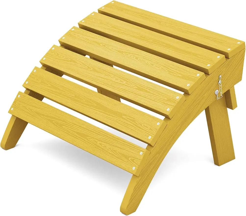 KINGYES Folding Adirondack Ottoman for Adirondack Chair, Yellow by GreenHaven Gardens