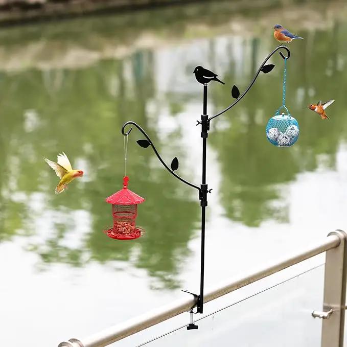 Deck Bird Feeder with Multi-Hooks and Adjustable Branches for Porch by GreenHaven Gardens