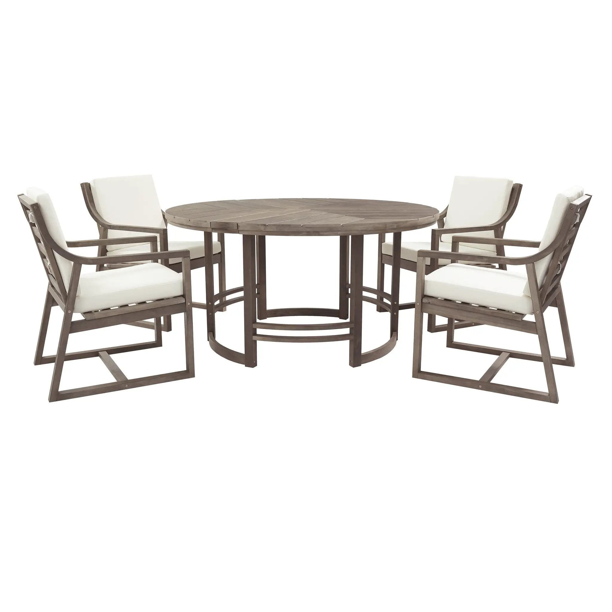 Outdoor Dining Set 5-Piece Patio Table and Chairs with Umbrella Hole by HouseOfZazla