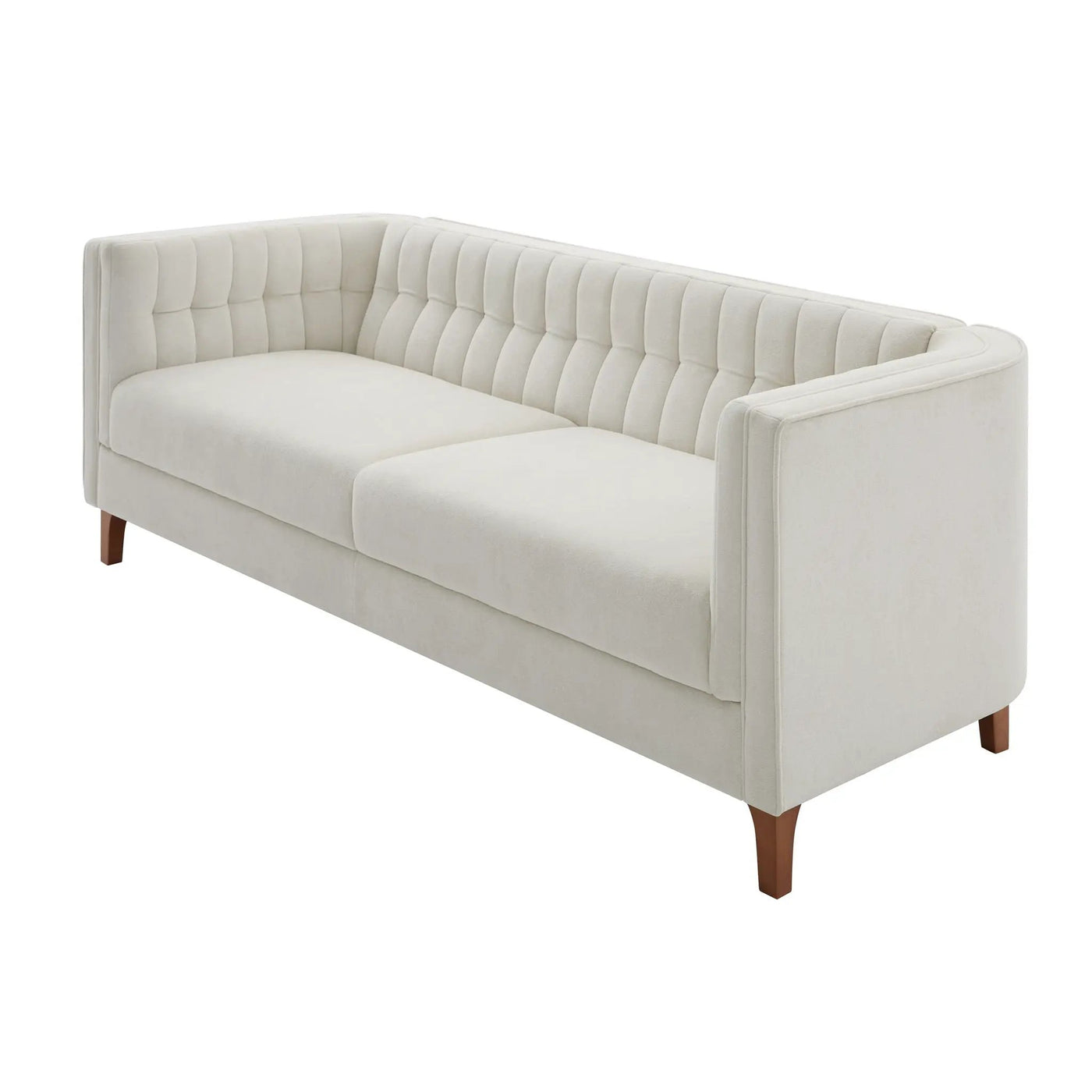 Modern 3 Seater Sofa Upholstered Couch with Curved Armrests by HouseOfZazla