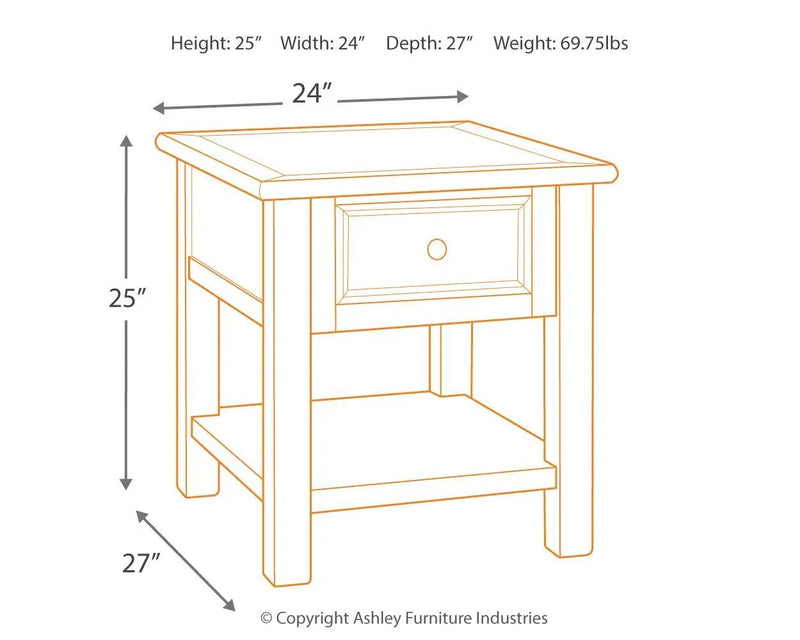 Bolanburg - Rectangular End Table - White / Brown / Beige by Unique Piece Furniture