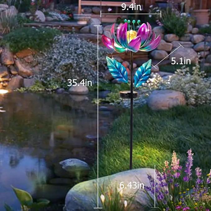 Outdoor Garden Decor Solar Spinners Lights - Metal Wind Spinner Solar Lights for Yard, Patio, Garden Lawn Oranments by GreenHaven Gardens