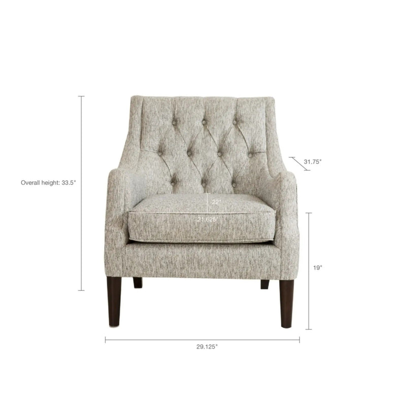 Button Tufted Accent Chair Vintage Style by HouseOfZazla