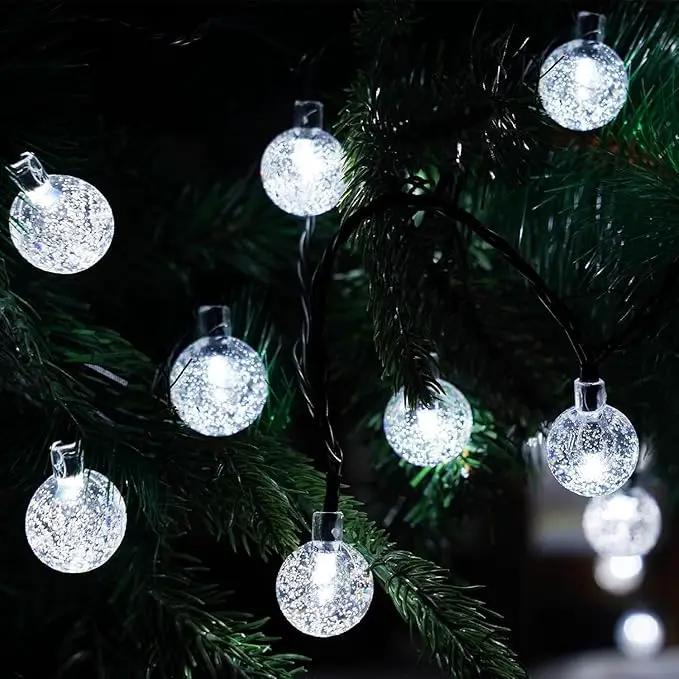 LORRYTE White 2-Pack 100 LED 64FT Crystal Globe Solar Lights Outdoor, Waterproof Solar String Lights Outdoor Decorative with 8 Lighting Modes for Easter Christmas Decor Garden Wedding Party Tree by GreenHaven Gardens