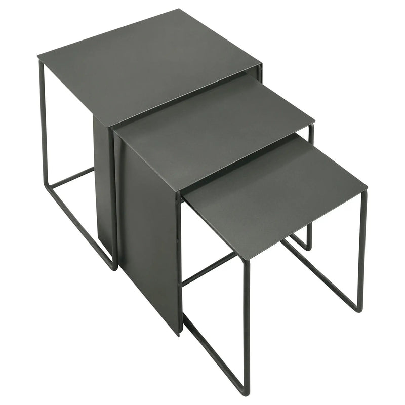 Vestal - 3 Piece Rectangular Nesting Table Set - Gray by HouseOfZazla