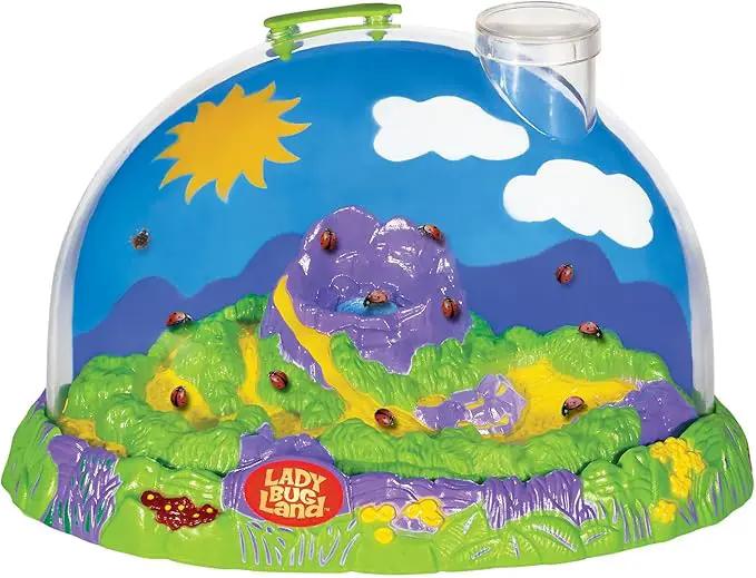 Insect Lore Live Ladybug Growing Kit | Ladybug Land Habitat | 10-15 Live Pink Spotted Ladybug Larvae Included by GreenHaven Gardens