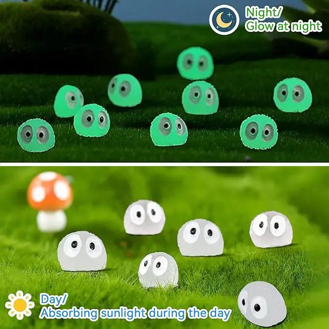 Glow in The Dark Tree Elves Fairy 60Pcs Mini Resin Elf Fairy Garden Accessories Little Briquettes Elves Miniature Figurines, Micro Landscape Gnomes Dollhouse Ornament Potted Plants Decorations by GreenHaven Gardens