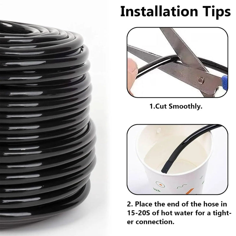 1/4 inch Drip Irrigation Tubing, 16FT Blank Distribution Tubing Drip Irrigation Hose, Garden Watering Drip Line for DIY Drip Irrigation System by GreenHaven Gardens