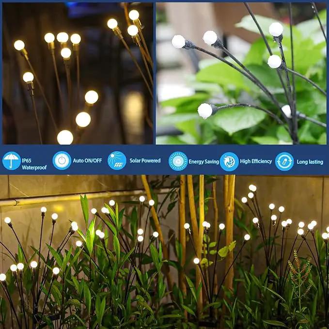 TONULAX Solar Garden Lights - Upgraded Solar Swaying Light, Sway by Wind, Outdoor Lights, Yard Patio Pathway Decoration, High Flexibility Iron Wire & Heavy Bulb Base, Warm White(10 Pack) by GreenHaven Gardens