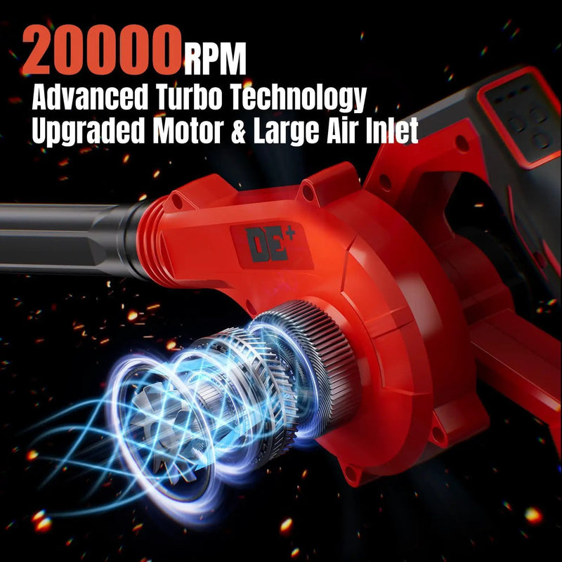 DeForce Cordless Leaf Blower for Milwaukee 18V Battery, 4 in 1 Blower/Vacuunm/Inflator/Deflator, Electric Mini Leaf Blower, 3 Speeds, 190 MPH with Extended Tube for Lawn Care(Bare Tool Only) by GreenHaven Gardens
