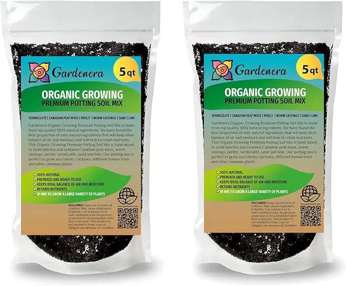 Organic Plant Medium - Cultivate Healthy and Lush Plants with This Blend - 10 QUARTS by GreenHaven Gardens