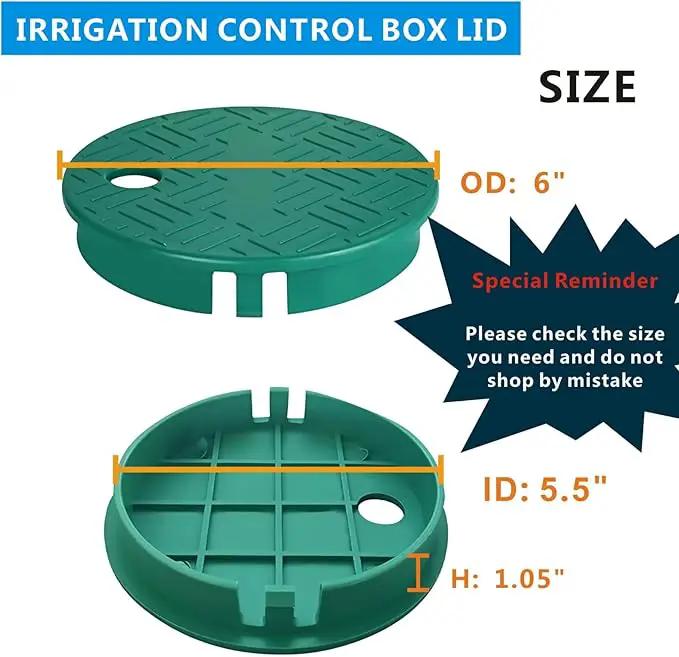 ID 5.5 "OD 6" Sprinkler Valve Cover Green Sprinkler Cover Irrigation Valve Box Cover 6 Inch Suitable for Greenhouse Cover for Sprinkler Valve Grass Sprinkler Box Cover Irrigation Box Lid by GreenHaven Gardens