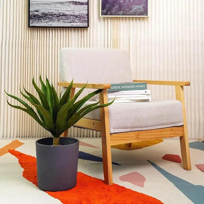 Velener Fake Agave Artificial Plant: Unpotted Fake Plant for Room Decor, UV Resistant Faux Agave Plant for Outdoor/Indoor Decor, 22 inches, 2 Pack by GreenHaven Gardens
