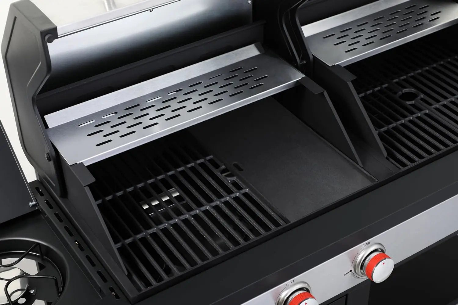 3-Burner Propane Gas BBQ Grill with Side Burner and Charcoal Grill Combo, 37,230 BTU, Enameled Cast Iron Grates, Stainless Steel Outdoor Grill for Patio and Backyard by GreenHaven Gardens