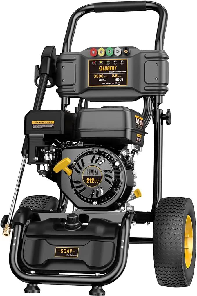 Heavy-Duty Gas Pressure Washer, 3500Psi at 2.6Gpm Power Washer,Portable, 30feet Pressure Hose,Industrial Style,Axial Cam Pump, for Siding, Driveway, House, Car, RV, Paint Preparation etc by GreenHaven Gardens