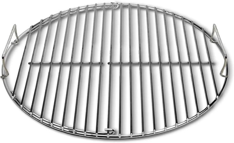 SnS Grills EasySpin Charcoal Grill Cooking Grate, 304 Stainless Steel, Large Hinged Opening, Perfect for 2-Zone Cooking, Replacement Grate Compatible with Weber & Other Grills - 18” Inches by GreenHaven Gardens