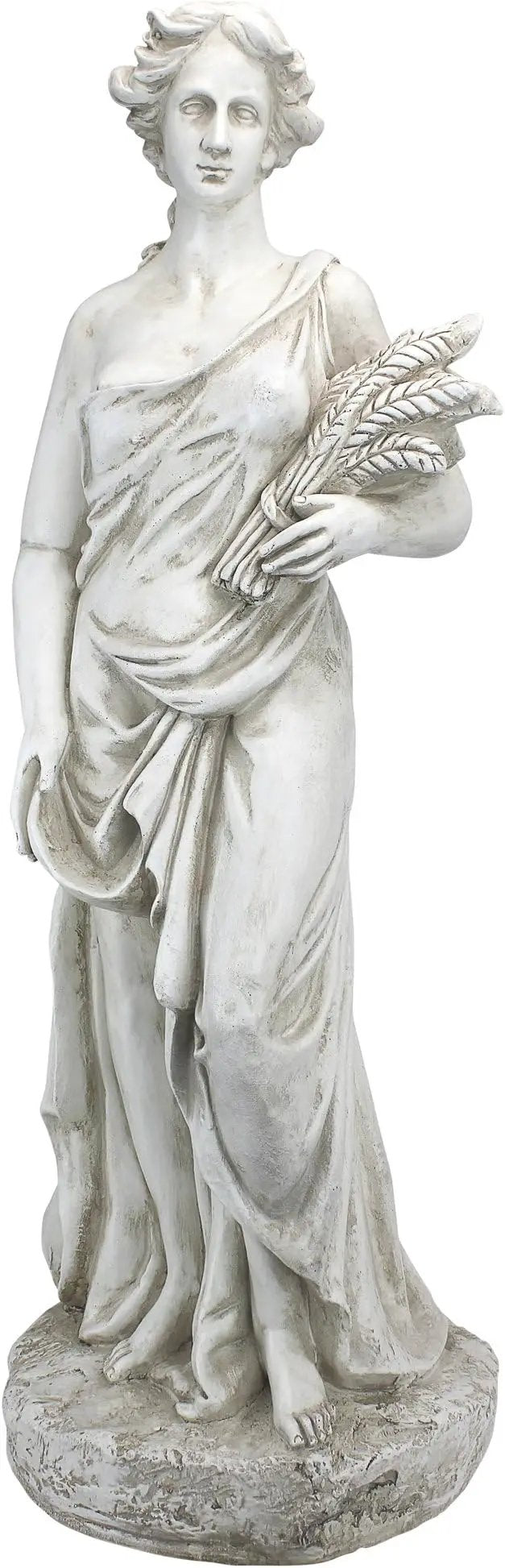Design Toscano Summer Woman of The Four Seasons Indoor/Outdoor Garden Statue, 11 inches Wide, 33 inches Tall, Cast Stone Resin, Antique Stone Finish by GreenHaven Gardens