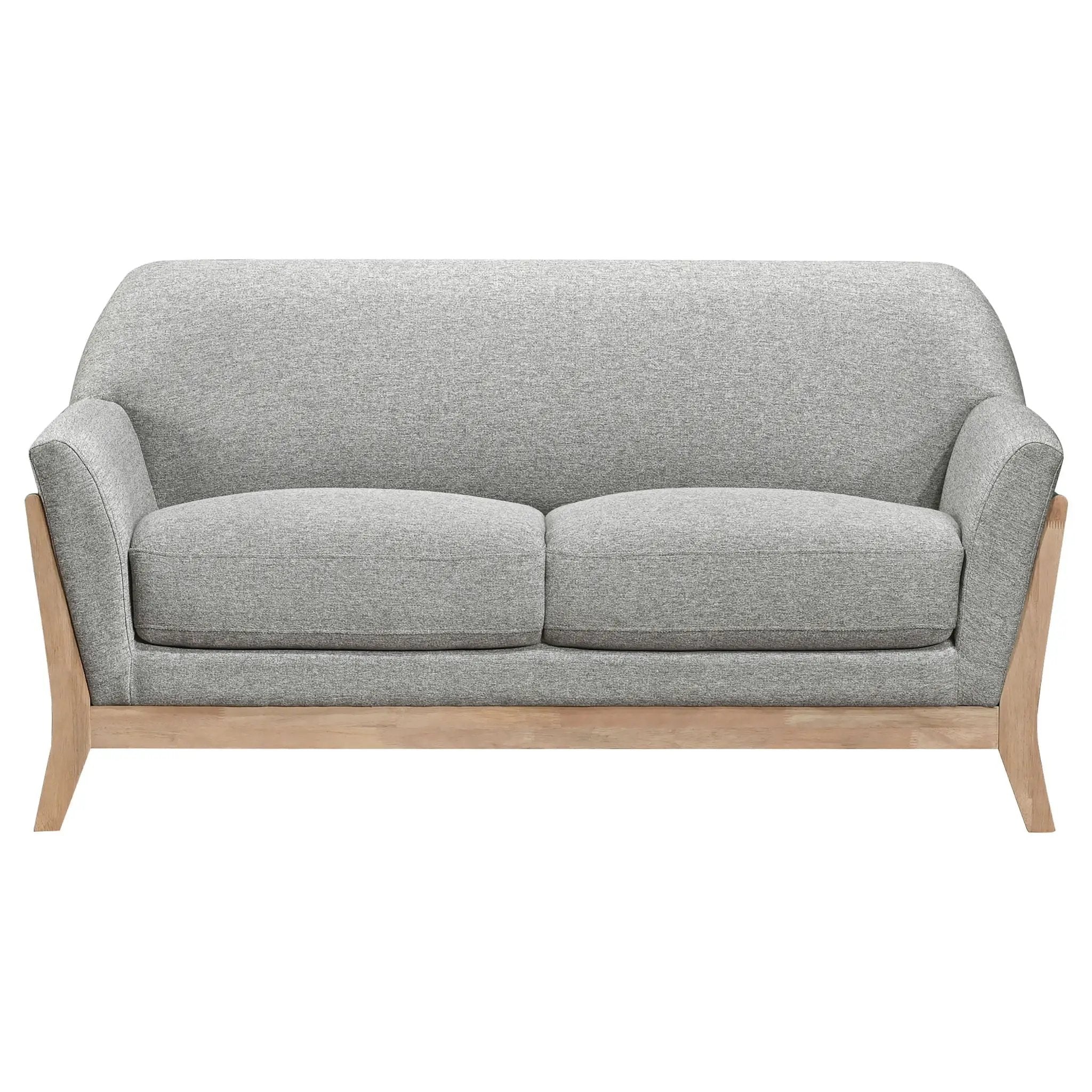 Vaughn Fabric Upholstered Flared Arm Loveseat Grey by Unique Piece Furniture