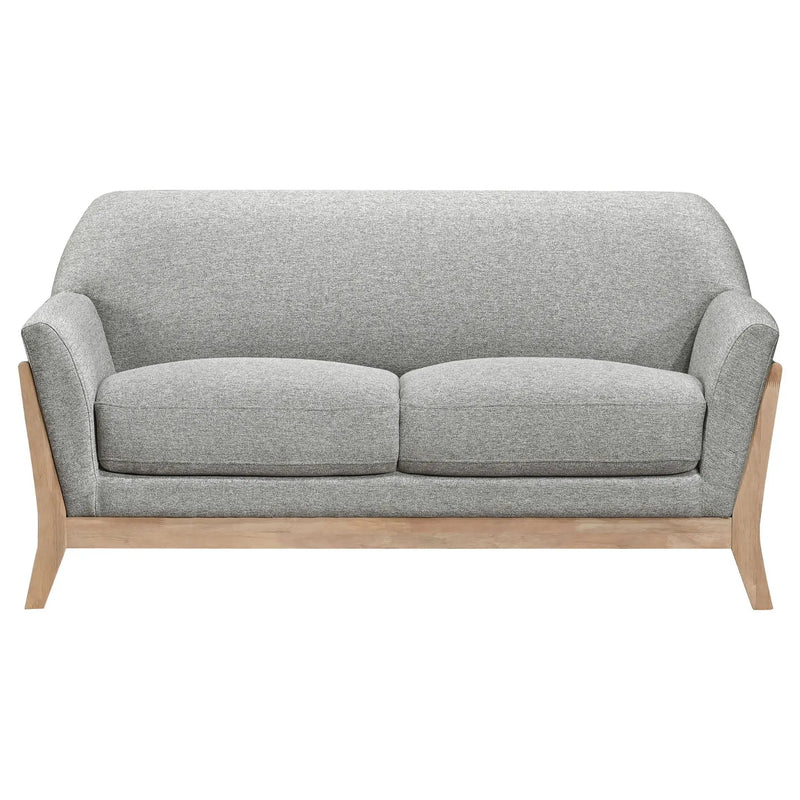 Vaughn Fabric Upholstered Flared Arm Loveseat Grey by Unique Piece Furniture