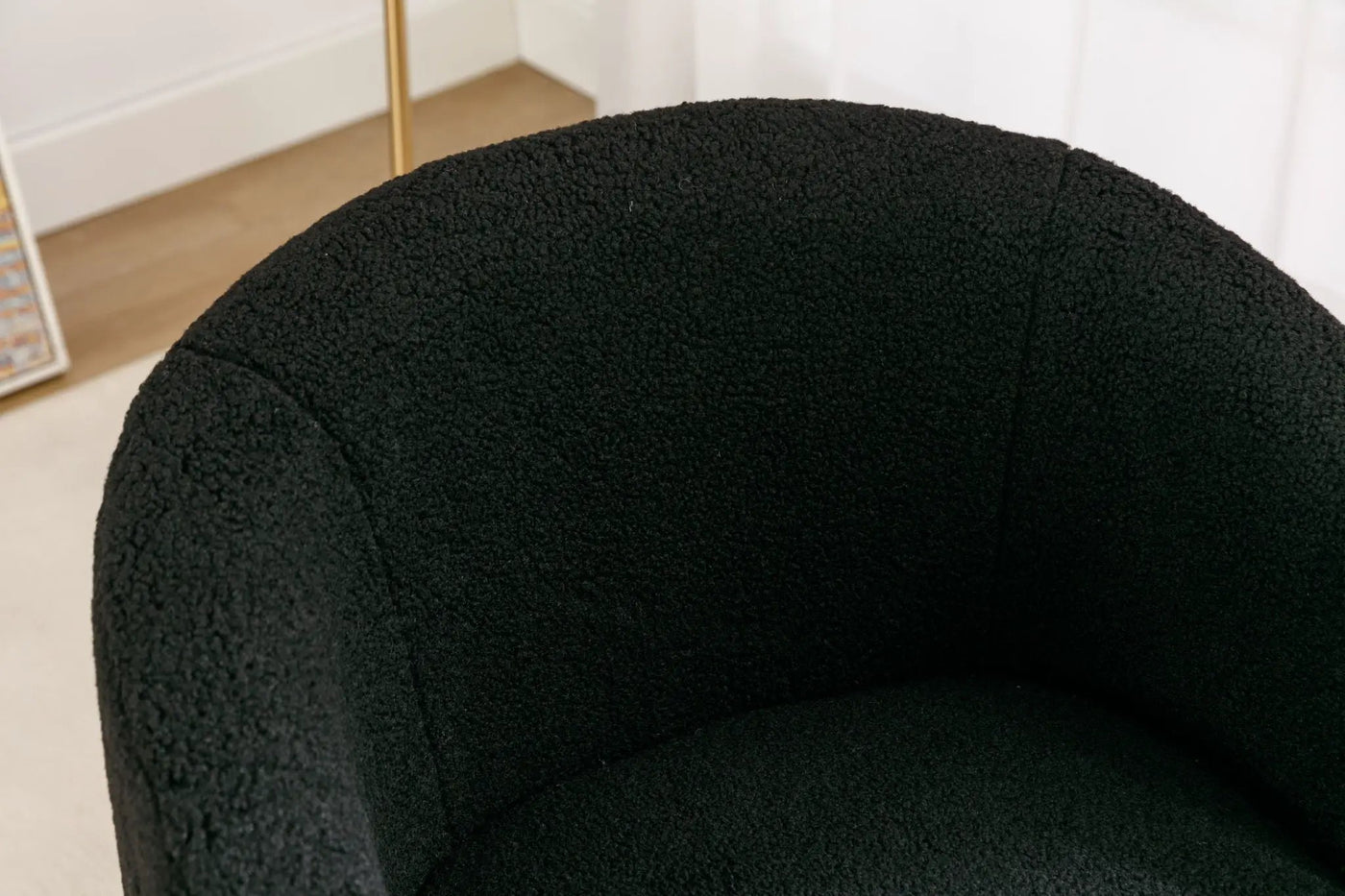 Teddy Fabric Swivel Accent Armchair Barrel Chair by HouseOfZazla