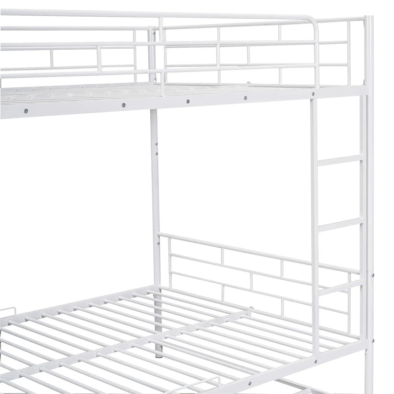 Metal Bunk Bed With Shelf And Guardrails by HouseOfZazla