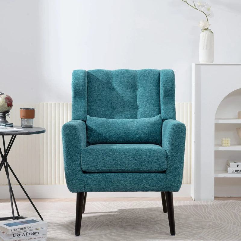 Modern Accent Chair Upholstered Foam Filled Living Room Chairs Comfy Reading Chair Mid-Century Modern Chair With Fabric Lounge Arm Chairs Armchair For Living Room Bedroom by HouseOfZazla