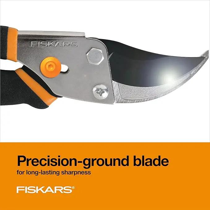 Fiskars Bypass Pruning Shears, 5/8-Inch Cut Capacity Garden Clippers, Gardening Scissors with Sharp, Rust Resistant Steel Blade by GreenHaven Gardens