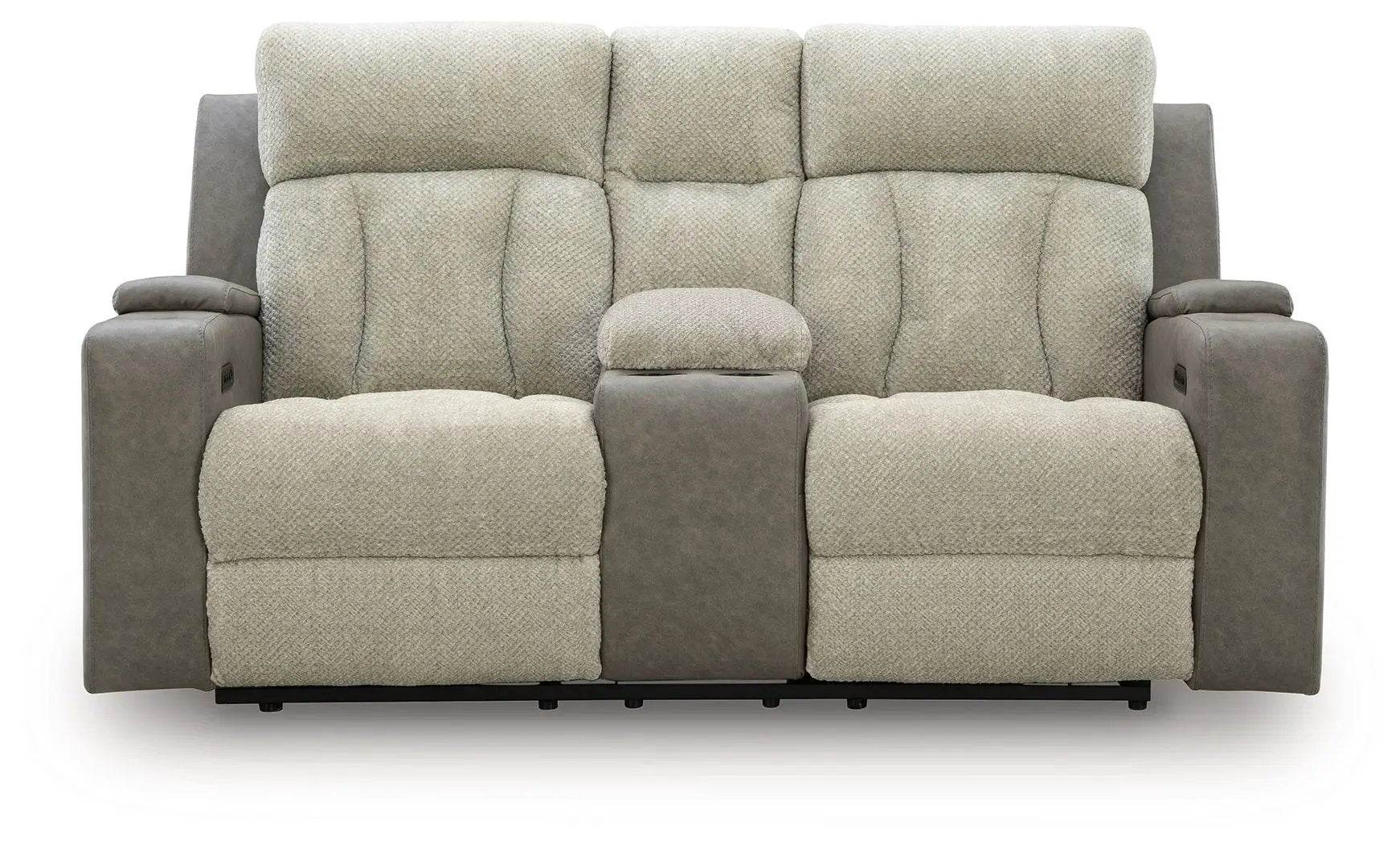 WhipLash - Power Reclining Loveseat With Console / Adj Headrest - Sisal by Unique Piece Furniture