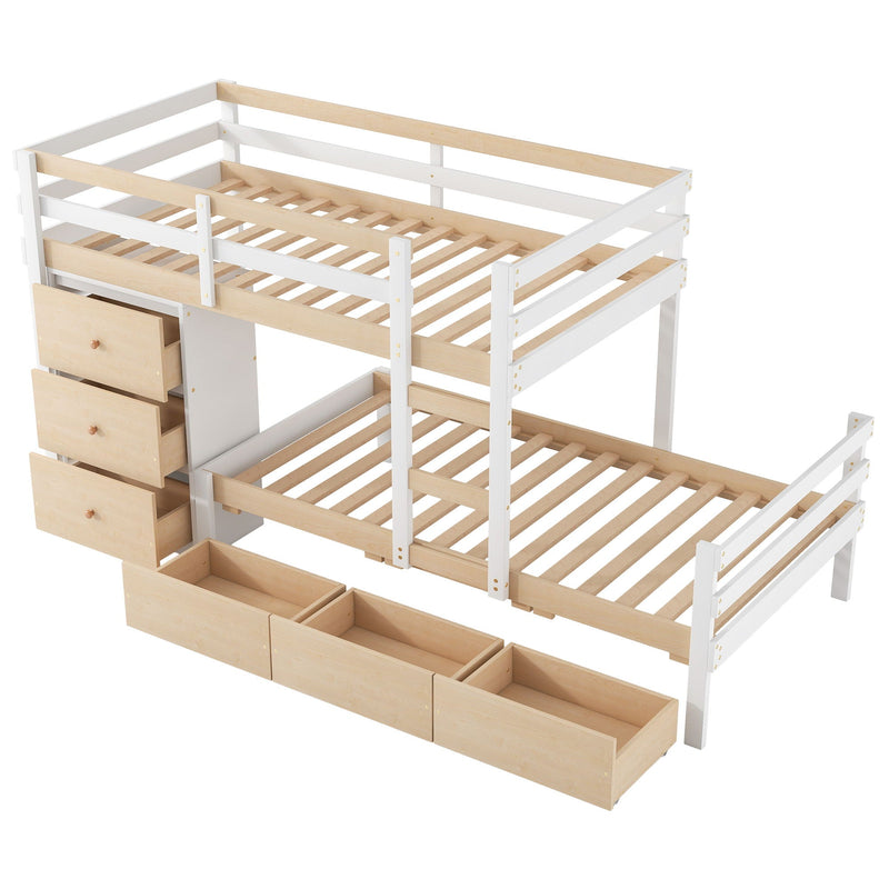 Loft Bunk Bed With Drawers And Ladder by Unique Piece Furniture