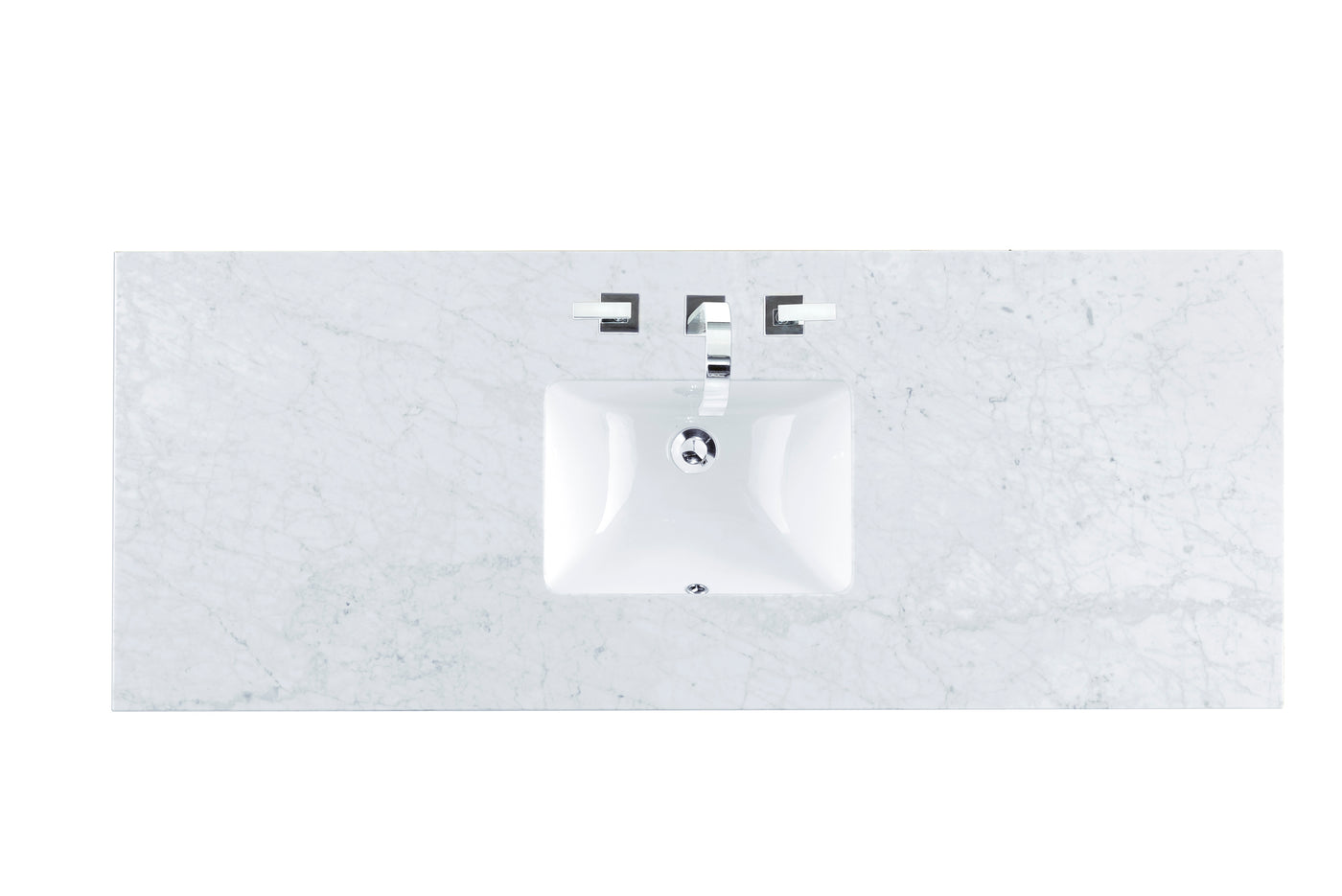 James Martin 60" Single Vanity Top with Carrara White countertop