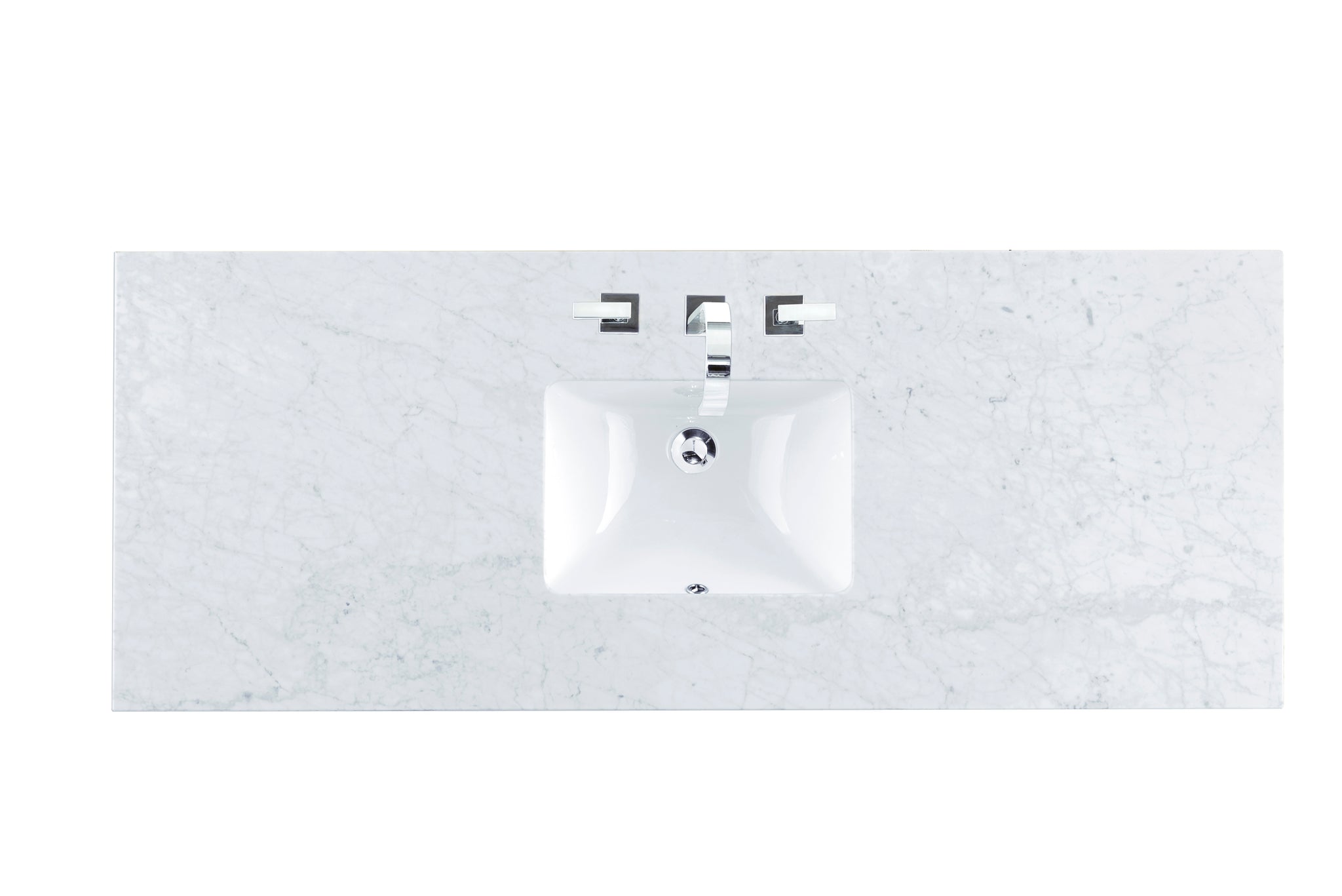 James Martin 60" Single Vanity Top with Carrara White countertop