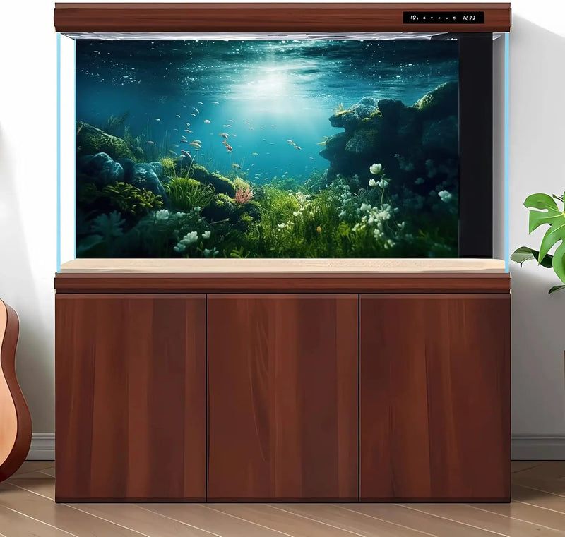Underwater Aquarium Background Under The Sea Fish Tank Background Ocean Floor Green Aquatic Plants Aquarium Backgrounds Deep Sea Sunray Tropical Fish Aquarium Tank Backgrounds 30x12in by GreenHaven Gardens