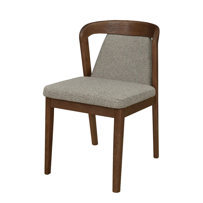 Upholstered Backrest Armless Dining Chairs (Walnut+Light Brown) by HouseOfZazla