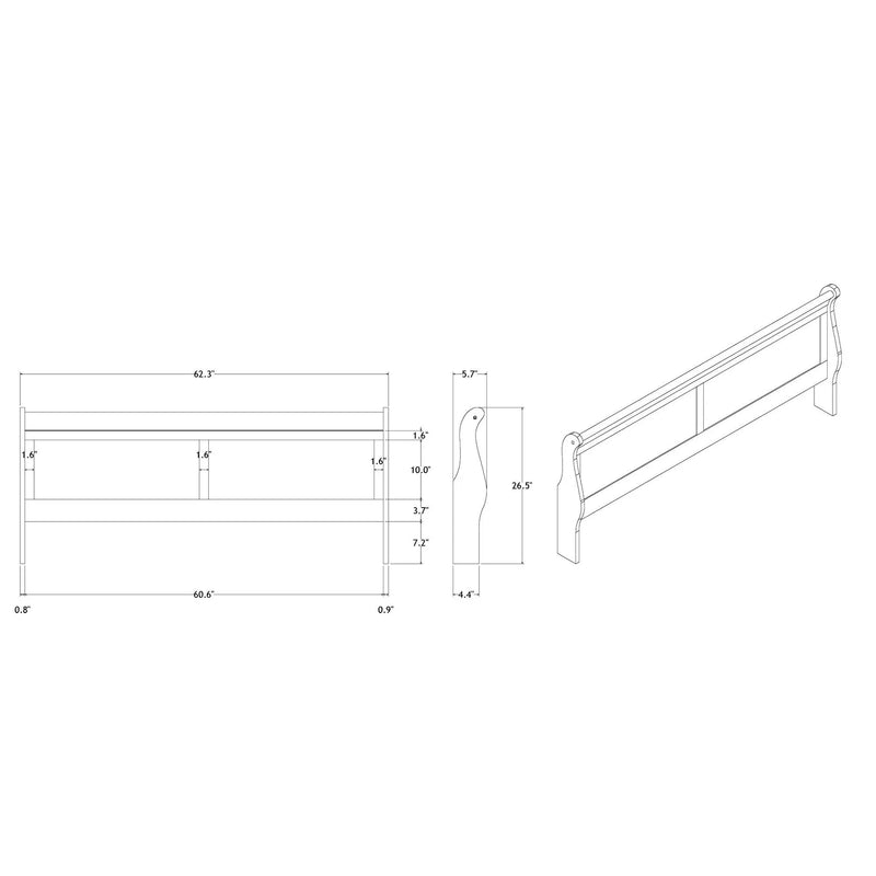 Charlston - Modern Sleigh Design Bed With LED by Unique Piece Furniture