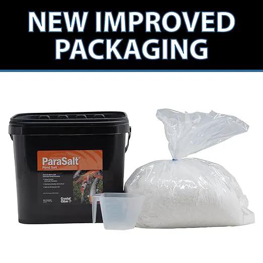 CrystalClear ParaSalt Outdoor Pond & Water Garden Rock Salt Crystals, Anti Fish Parasite, Beneficial Stress Reducing & Slime Coat Treatment, Natural Aquatic Additive, Koi, Plants & Pet Safe, 20 lbs by GreenHaven Gardens