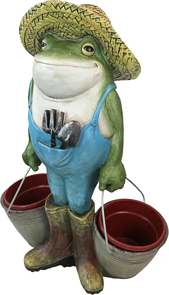 Design Toscano Buckets The Garden Frog Statue by GreenHaven Gardens