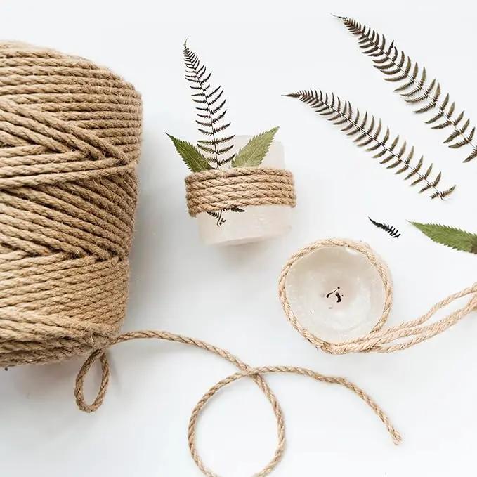 Natural Jute Twine,164 Feet 8mm inch Hemp Twine Rope for Gift Wrapping Craft Plant Garden Christmas Handmade Arts Decoration Packing String Home Decor by GreenHaven Gardens