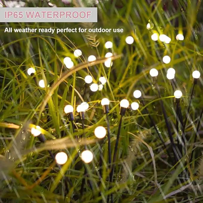 Firefly Garden Lights Solar Outdoor - 80 LED Solar Firefly Lights Outdoor Waterproof, Yard Patio Decoration Solar Powered Firefly Lights, Warm White 10PCS by GreenHaven Gardens
